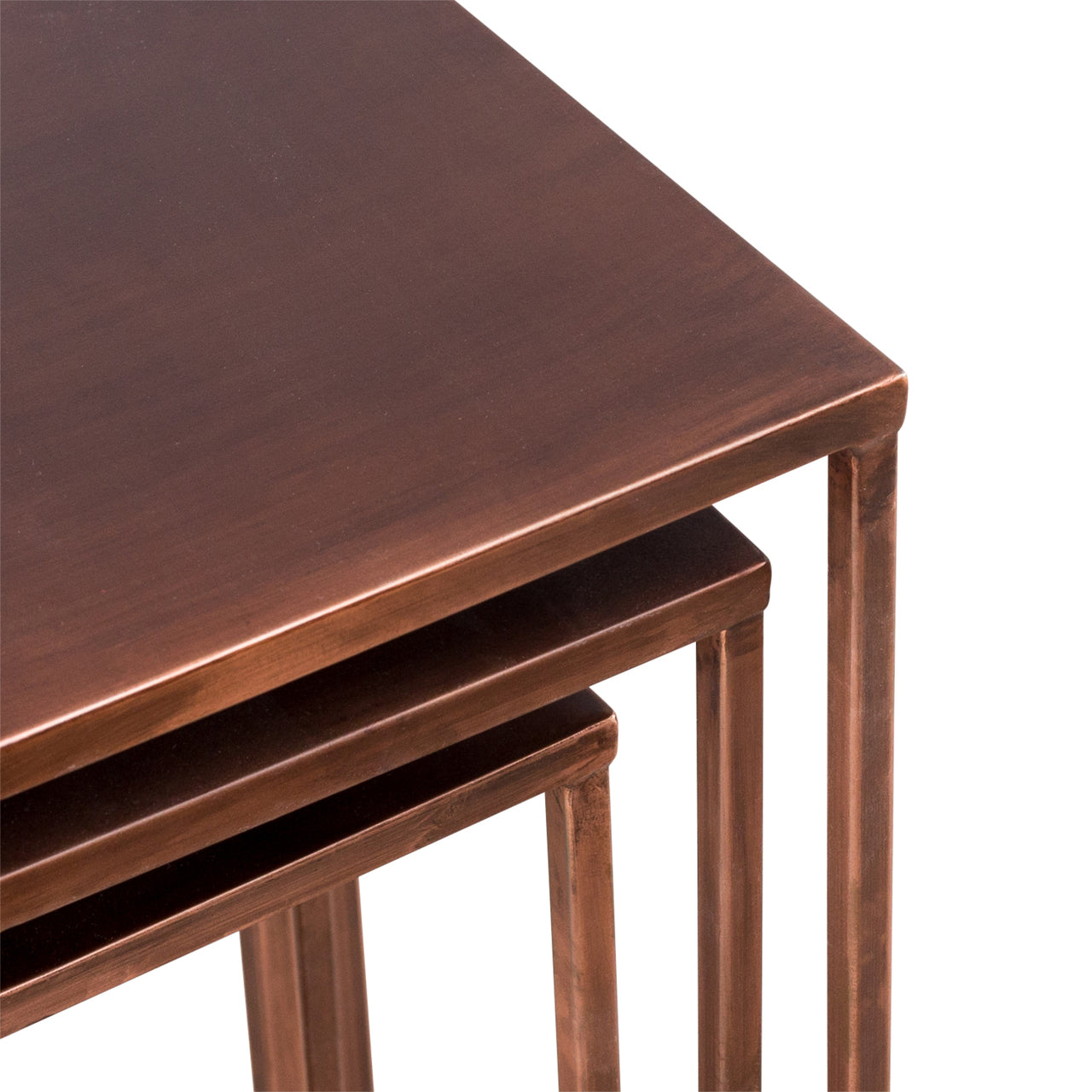 Pollock Tall Nesting Tables - Copper (Set of 3)