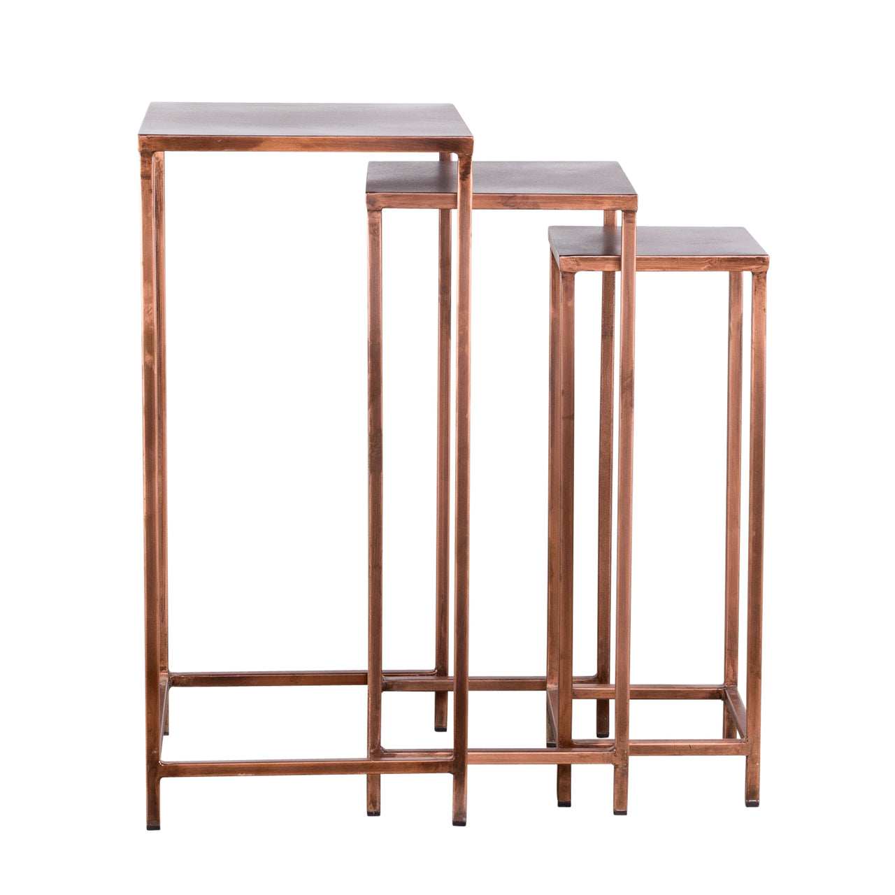 Pollock Tall Nesting Tables - Copper (Set of 3)