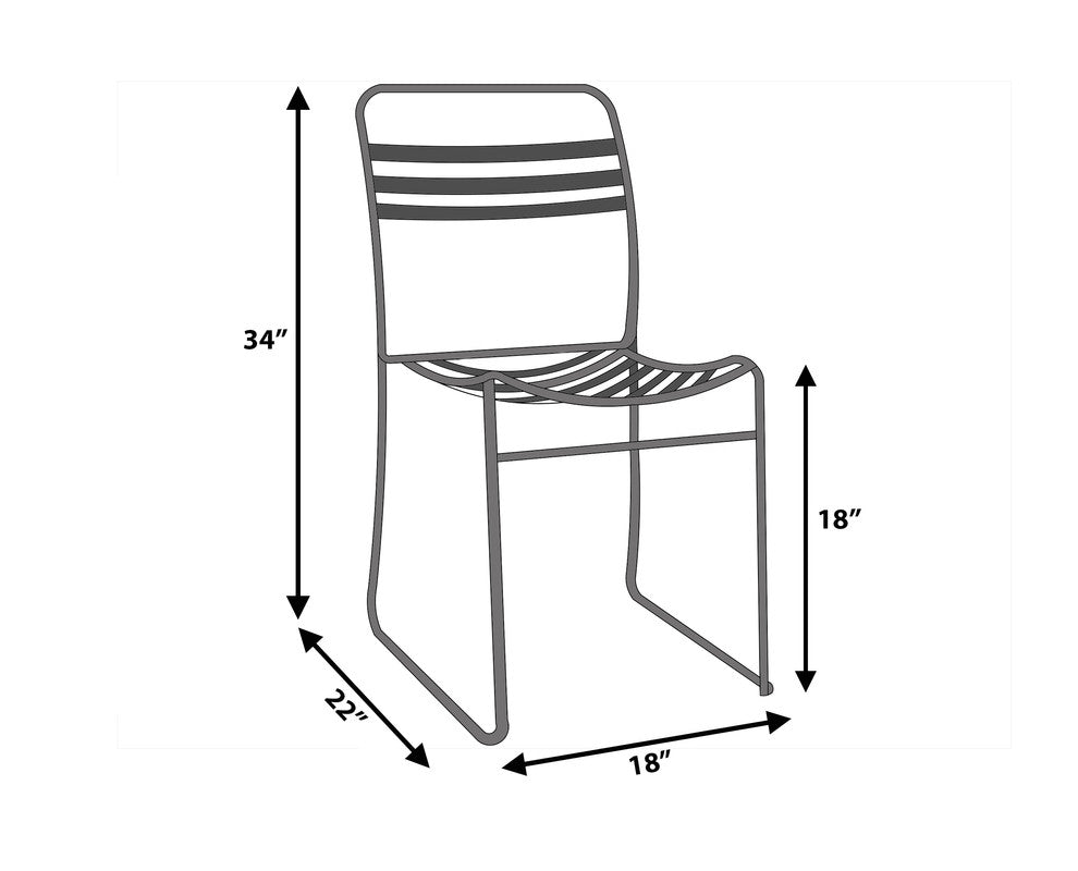 Tobin Stacking Dining Chair ( Set of 4 )