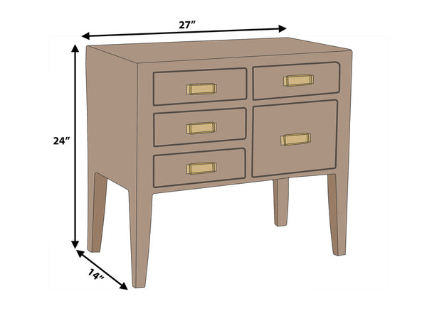 Cowdell 5 Drawer End Table