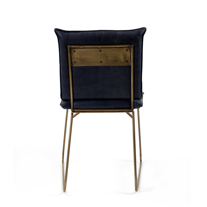 Carlson Leather Dining Chair - Blue ( Set of 2 )