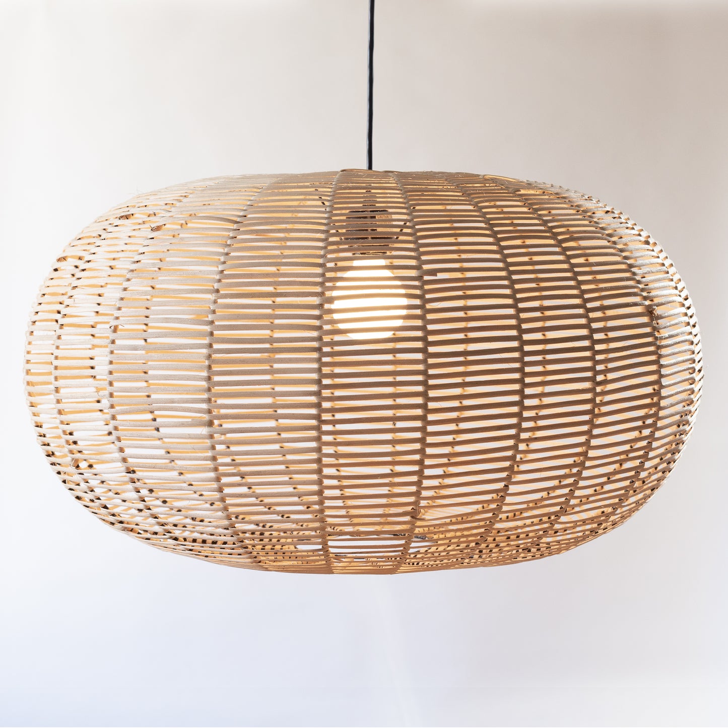 Rattan Disk Pendant Light