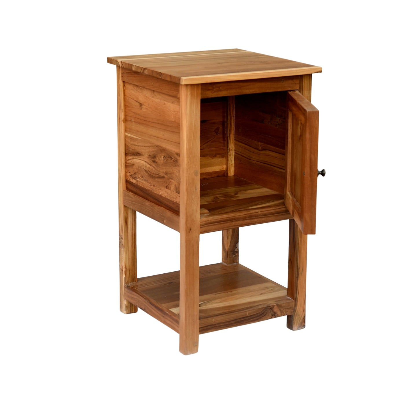 1-Door Teak Nightstand