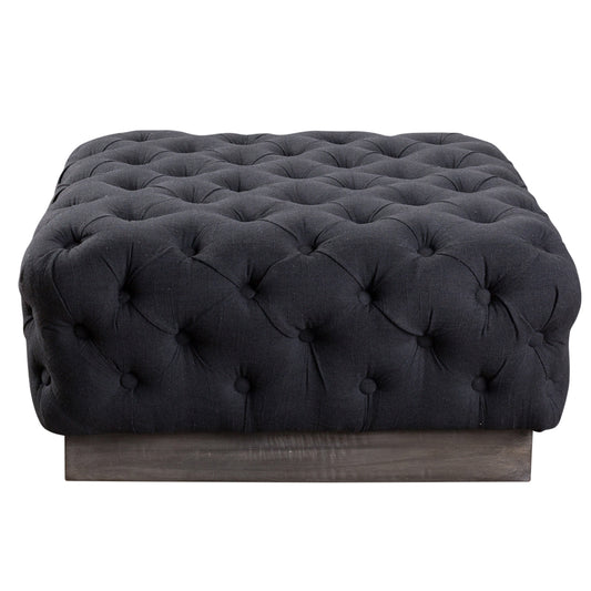Beckford Square Ottoman - Charcoal