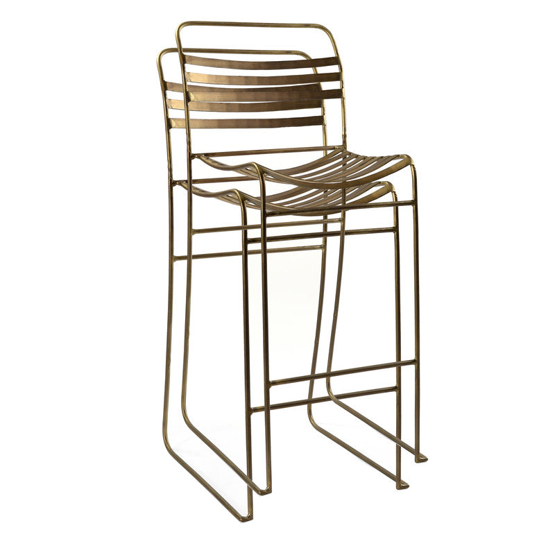 Tobin Bar Stool - Brass