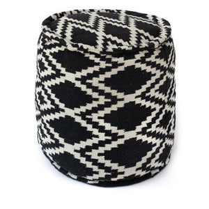 Tribal Diamond Pouf - Round