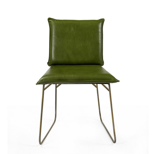 Carlson Leather Dining Chair - Green ( Set of 2 )
