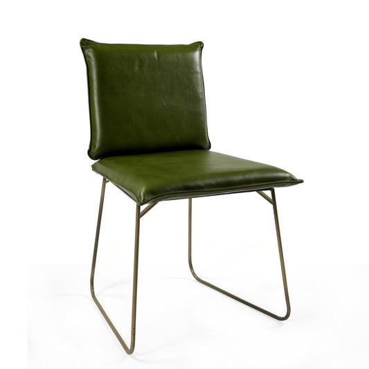 Carlson Leather Dining Chair - Green ( Set of 2 )