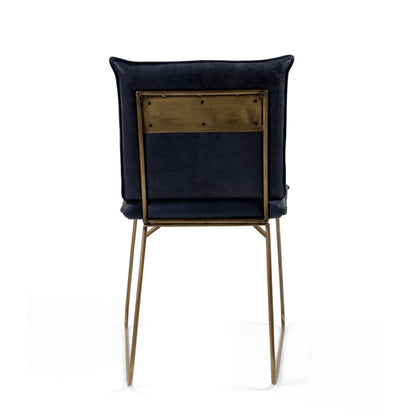 Carlson Leather Dining Chair - Blue ( Set of 2 )