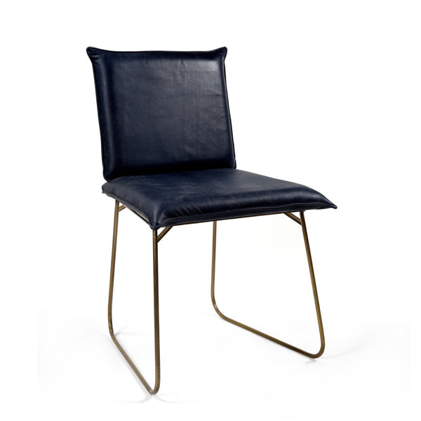 Carlson Leather Dining Chair - Blue ( Set of 2 )