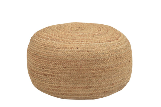 Round Jute Pouf - Small