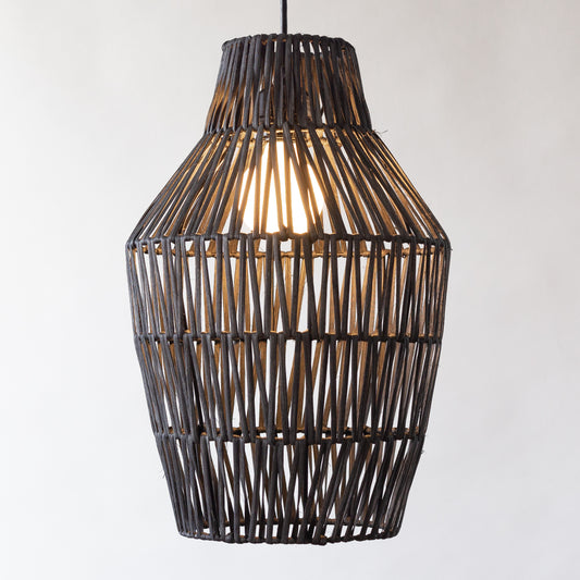 Pineapple Rattan Light - Black