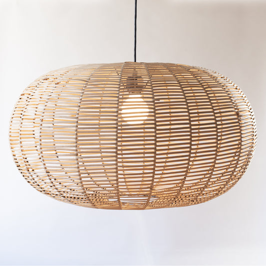 Rattan Disk Pendant Light