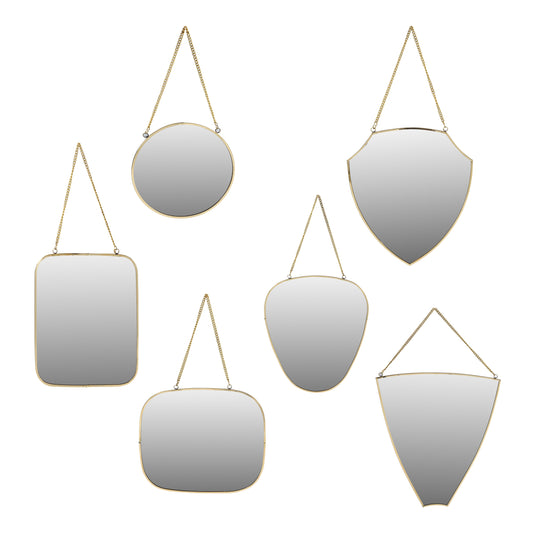 Brass Mirrors - Set of 6
