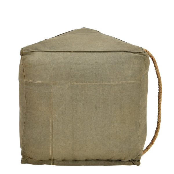Triangle Pouf - Waxed Canvas