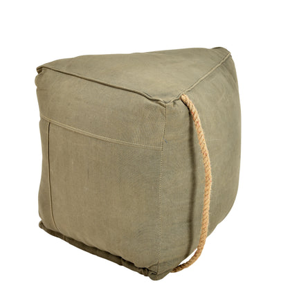 Triangle Pouf - Waxed Canvas