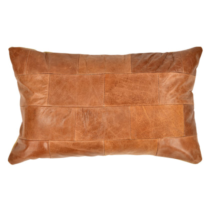 Charolette Leather Cushion - Tobacco