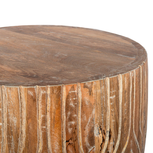 Lotus Leaf Barrel End Table