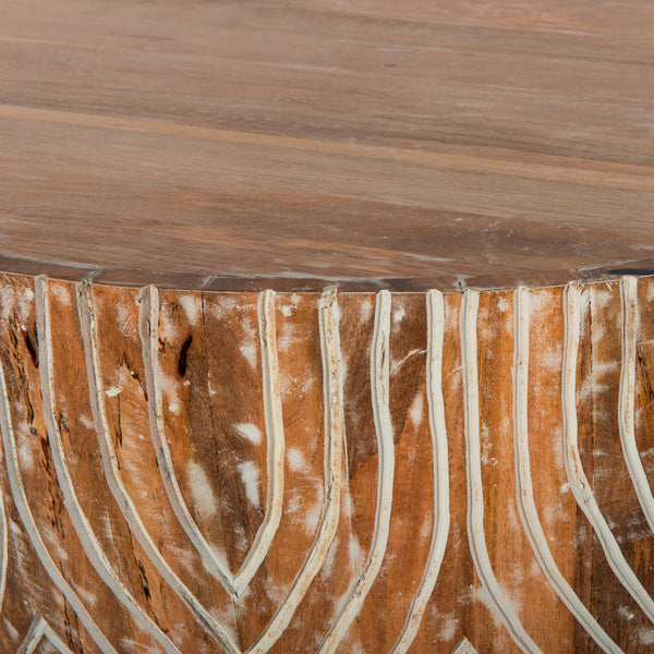 Lotus Leaf Barrel Coffee Table