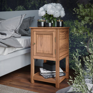 1-Door Teak Nightstand