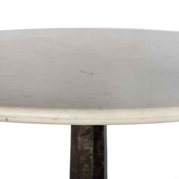 Argus Marble Round Dining Table With Iron Base