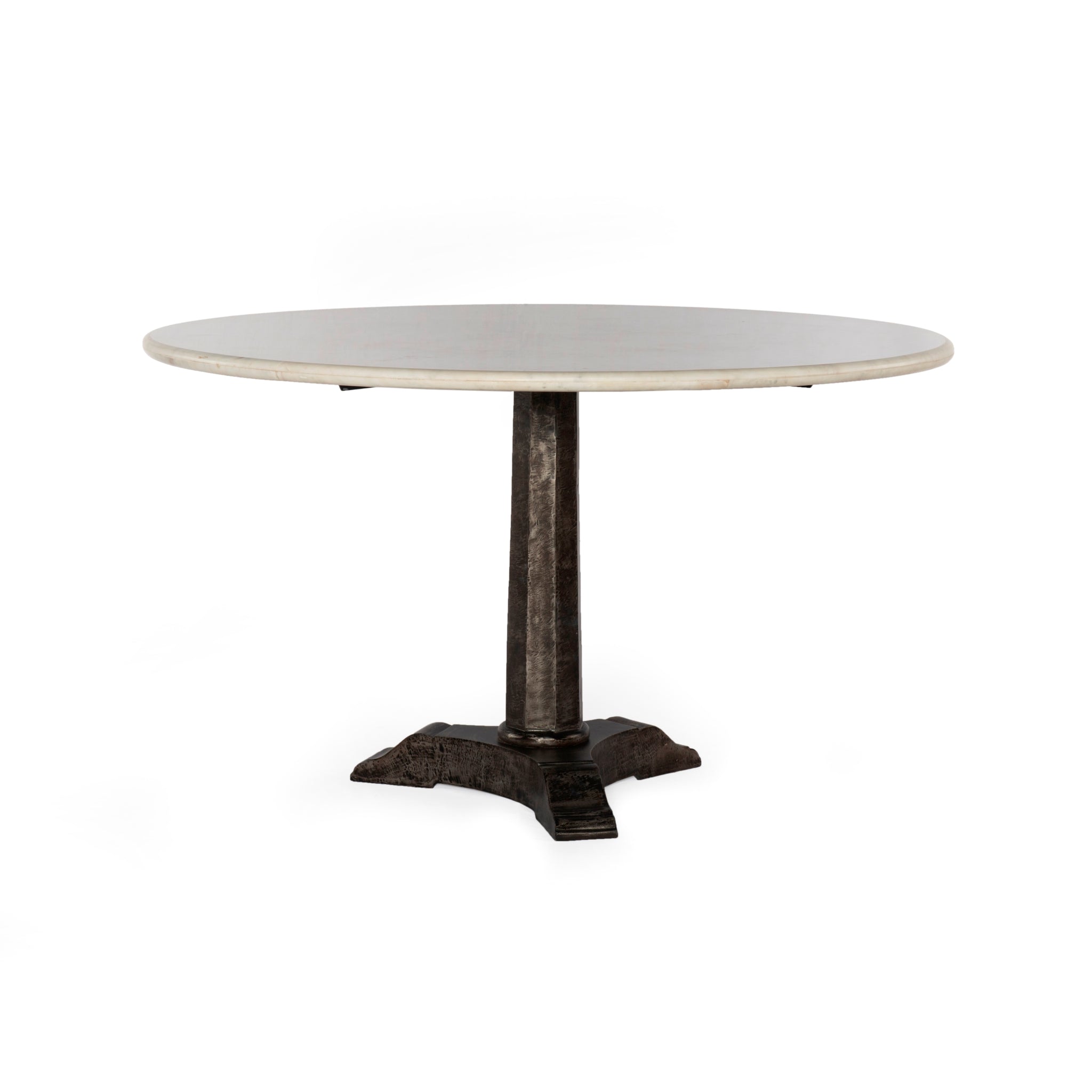 Argus Marble Round Dining Table With Iron Base