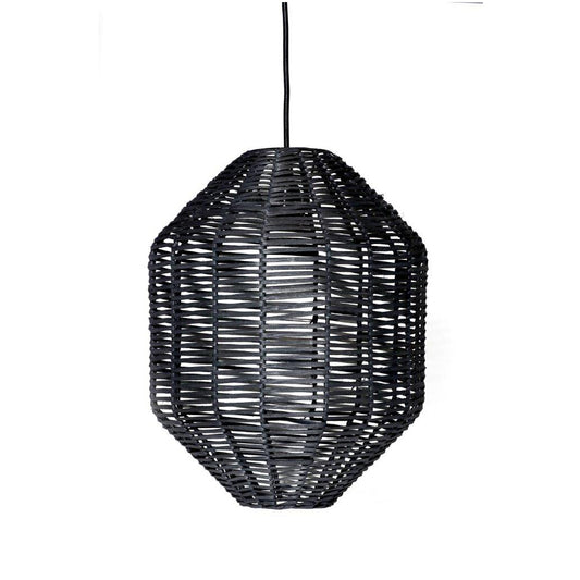 Hexagon Rattan Light - Black