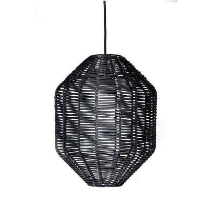Hexagon Rattan Light - Black